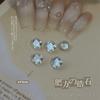 2 joias de diamante para unhas flash fundo borda invertida zircônia fundo pontiagudo broca de carbono alto transparente com cor de fogo cristal açúcar fertilizante