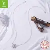 Colar Yinziyun Original Floco de Neve de Inverno Prata Esterlina S925 Feminino Estilo Romântico Doce Corrente de Clavícula Outono e Inverno Corrente de Suéter