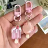 Llavero de Paleta de Helado de Fresa Simulada Colgante Creativo Divertido Colgante para Mochila de Estudiante Colgante de Regalo para Mejor Amiga