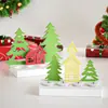 Parche de Ropa Enchufe Navideño Adornos Decorativos Resina Epoxi Casa de Árbol de Navidad Portavelas de Cuatro Compartimentos Molde de Silicona