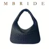 Bolso Nuevo para Mujer 2026 Bolso de Hombro Tejido Gran Capacidad Bolso de Mano de Media Luna para Debajo del Brazo Estilo de Moda Nicho de Hong Kong