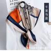 Cachecol de Seda Acetinada Feminino de Primavera e Outono Shanghai Story, Estampado, Mais Fácil de Combinar, Cachecol 90 Quadrado Grande, Presente para o Dia das Mães