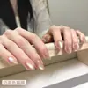 Arte de uñas transfronterizo, piezas de uñas portátiles pre-dimensionadas, puntas de uñas terminadas, puntas de uñas hechas a mano de comercio exterior, parches de uñas postizas cortos con forma de almendra, productos populares