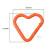 Aleación de Color Pintura Horneada Corazón Melocotón Corazón Mosquetón Hebilla de Seguridad Candado Llavero DIY Accesorios Mochila Gancho Pequeño