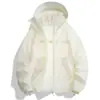 Ropa de Protección Solar de Montaña Verano Ropa Ligera con Capucha para Pareja Outdoor Viajes Deportes Ocio Chaqueta Anti Rayos UV