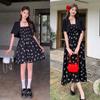 Vestido floral de tiro real 2024 para mujer, nuevo vestido de té francés de alta gama, cintura delgada, falda larga con tirantes