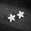 Pendientes de Flor para Mujer con Circonita Micropavimentada de Nueva Moda Ol Transfronterizos Regalo de Aniversario de Boda Europeo y Americano E6893