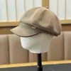 Gorra de Lana Estilo Retro Británico 2026 para Mujer, Ala Ancha, Hace que la Cara Parezca Más Pequeña, Gorra Octogonal Transpirable, Gorra de Artista de Moda, Gorra de Boina