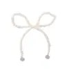 Piezas redondas de lujo ligero, lazo de perlas grande, accesorios para el cabello trenzados con cuentas, hechos a mano, lote de materiales para pendientes