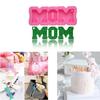 MOM decoración de pastel con letras en inglés molde de silicona diy Acción de Gracias Día de la Madre colgante para llavero molde de epoxi madre