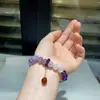 2025 Pulseira de Pérola Roxo Lavanda Ametista Natural Feminina Luxo Leve Temperamento Exquisito Mais Fácil de Combinar Pulseira Melhor Amiga