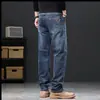 Jeans Masculino Primavera e Outono 2026 Nova Marca Tendência Solto Reta Stretch Lavado Vintage Casual Calça Longa para Homens