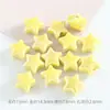 Cuentas Cerámicas de Estrella Chapadas en Dorado Joyería Sencilla Cuentas Perforadas de Estrella de Cinco Puntas Cuerda para el Cabello Accesorios DIY Pulsera de Cuentas de Porcelana Accesorios