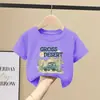 Camiseta Infantil de Algodão Puro para Meninos de Manga Curta 2026 Verão Novo Estilo Casual Versátil Top de Verão Camiseta da Moda
