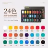 Pratique Pintura Chinesa Todos os Dias com Pigmentos Minerais, 12 Pigmentos Minerais, 24 Pigmentos Sólidos para Pintura Chinesa, Materiais para Pinceladas Finas