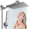 Barra de extensión de ducha de pared Amazon transfronteriza, juego de ducha con desviador de tres vías y manguera de ducha de acero inoxidable