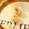 Joyería ins europea y americana geométrica en forma de U diseño irregular nuevos aretes acero de titanio oro real de 18k aretes joyería transfronteriza
