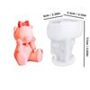 Una variedad de moldes para velas de oso de aromaterapia DIY, moldes decorativos para hornear pasteles, moldes para pegamento de jabón hechos a mano.