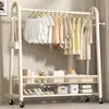 Perchero de pie, perchero de lujo para dormitorio, tendedero móvil para interiores, simple y resistente, diseño engrosado