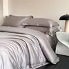 Conjunto de Roupa de Cama de Seda Gelada de Verão com Quatro Peças, Conjunto de Lençol e Capa de Edredom de Luxo Leve de Alta Qualidade, Novo Modelo 2026, Conjunto Lavável de Seda Gelada