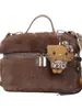 2026 Nuevo Estilo Coreano Lindo Peluche Bolso de Hombro Único de Moda Tendencia para el Trabajo Alta Calidad Bolso Cruzado Mochila Estilo Coreano