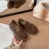 Mocasines Retro Estilo Británico Doble Hebilla Suela Gruesa para Mujer 2026 Otoño Nuevo Versátil Punta Dividida Mary Jane Zapatos Pequeños de Piel