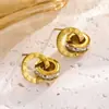Collar de Acero de Titanio con Doble Anillo de Números Romanos Transfronterizo Incrustado de Diamantes para Mujer, Moderno, Sencillo, Personalizado, Colgante Versátil para Clavícula, Venta al por Mayor