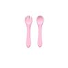 Colher de silicone para crianças bebê aprendendo a comer garfo de treinamento colher colher para lamber papinha de bebê Garfo colher para alimentos complementares infantis em estoque
