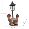 Adornos de pájaro rojo cardenal transfronterizos Lámpara solar Estatua de jardín Patio de jardín americano Decoración de resina