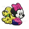 Sapatos de plástico PVC flor cruzada fábrica direta chinelos acessórios removível gato e rato fofo sapatos com buraco fivela de sapato