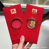 Adesivos de Telefone de Ouro Puro 999 para o Festival da Primavera, Artesanato em Metal de Envelope Vermelho de Alta Qualidade, Presentes para Reunião Anual