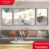 Nórdica Sala de Estar Pintura Decorativa Moderno Simples Sofá Fundo Parede Pendurado Pintura Pintura de Parede Quarto Luz Luxo Triplo Mural 2636