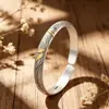 Pulsera Artesanal de Plata Pura 9999 con Incrustaciones de Oro, Presentando Motivos de Bambú, Estilo Étnico Retro Artístico