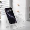 Soporte de escritorio para teléfono móvil creativo para dormitorio de网红 decoración decorativa acrílica soporte plano transparente para teléfono móvil de estudiante