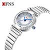 Reloj de cuarzo de la marca OFNS, con explosiones transfronterizas y incrustaciones de diamantes, para mujer, de moda, resistente al agua, con escala romana.