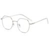 Moda Nueva 2022 Marco Metálico Personalizado Geométrico Anti-luz Azul Espejo Plano Marco de Gafas Artístico Retro para Mujer