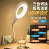 Control de Voz por IA Lámpara de Escritorio Activada por Voz Lámpara de Inducción USB Lámpara de Mesita de Noche para Dormitorio Luz Nocturna Pequeña LED Luz Ambiental