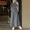 Moda Otoño 2020 Suministro Transfronterizo Estilo Nacional Artístico Suéter de Algodón y Lino para Mujer Vestido de Cuello Redondo Línea A