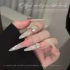 Nuevo set de pedrería de circonita cúbica para decoración de uñas, sin base, rosa de ocho lados blanco transparente, disponible en tamaños pequeño y grande, decoraciones de pedrería súper brillantes para uñas