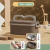 Lonchera portátil de estilo japonés 304, compartimento de plástico para trabajadores de oficina y estudiantes, lonchera con asa, lonchera de regalo, venta al por mayor