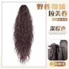 Peluca Afro Latina con Coleta de Clip, Cabello Largo y Rizado, Rizos de Lana Naturalmente Voluminosos, Patrón de Onda de Agua, Nuevo Estilo 2026 Coleta Alta