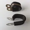 Abrazaderas de Tubería Tipo R de Doble Tubo 2*18 de 304 con Tiras de Goma Soporte de Fijación para Arnés de Cableado de Alto Voltaje en Stock
