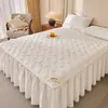 Faldón de cama de algodón 100% de Xinjiang, pieza única, modelo nuevo 2025, algodón puro acolchado, protector de colchón engrosado, protector de colchón a prueba de polvo