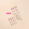 AliExpress Transfronteiriço Armadura de Unha Contraste Glitter Leopardo Manicure Francesa Pastilhas Meninas Populares Unhas Postiças Acabadas Venda por Atacado