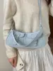 Bolso Cruzado de Hombro Único Estilo Coreano de Moda Versátil para Mujer Diseño de Nicho Color Sólido Bolso de Media Luna Textura Mochila Casual