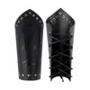Novo Protetor de Pulso de Cavaleiro Retrô Medieval Ajustável Couro de Guerreiro Braço COSPLAY Adereços de Figurino de Palco