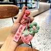 Nueva Serie Creativa de Lana Linda Cosas Buenas Suceden Buena Suerte A menudo Acompañada de Llavero de Peluche Adornos Colgantes para Bolso de Niña Lindo