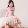 Pijamas de Verano de Algodón Puro para Niñas, Pantalones de Manga Larga para Niños Grandes, Ropa para el Hogar Antibacteriana para Niños, Ropa de Aire Acondicionado para Niña, Traje Delgado