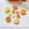 Gato Waffle Lindo Cabeza de Comida Juguete Hecho a Mano DIY Pegamento de Crema Accesorios de Resina Piezas Pequeñas Materiales para Joyería Al por Mayor