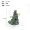 Acuario paisajismo decoración de rocalla artificial con plantas acuáticas, piedra de dragón verde simulada gris, adornos de cueva escondite, juego completo
